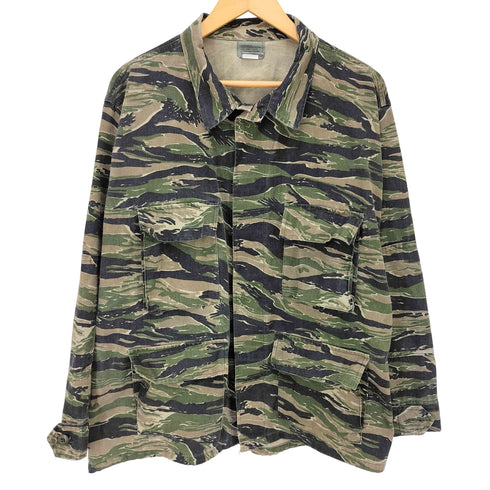 トゥルースペック TRU SPEC 01年製 タイガーストライプ カモ BDU ミリタリー ジャケット メンズ LARGE-REGULAR