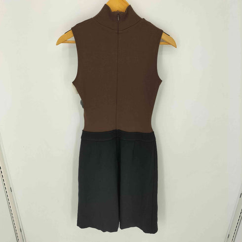 フォクシーニューヨーク FOXEY NEW YORK ハイネックドッキングノースリーブワンピ レディース 38