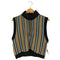 ザラ ZARA ストライプ ハーフジップ ニットベスト レディース import:M