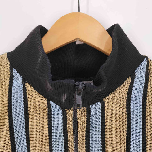 ザラ ZARA ストライプ ハーフジップ ニットベスト レディース import:M
