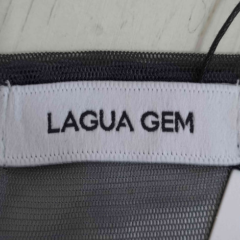 ラグアジェム LAGUA GEM SHEER LOGO PRINT トップス レディース FREE