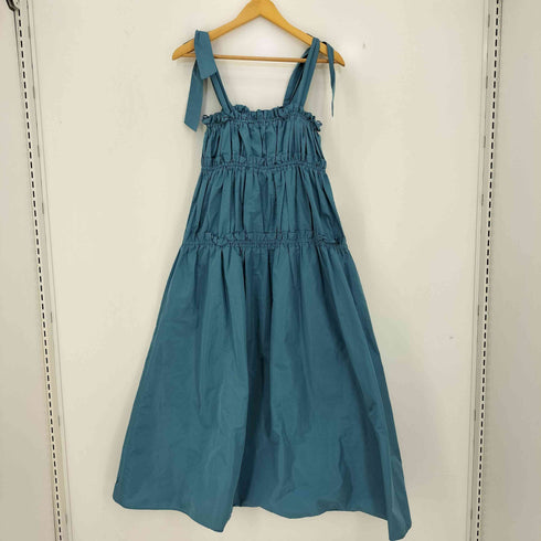 ザラ ZARA TAFFETA DRESS WITH TIE STRAPS キャミ シャイニー ワンピース ドレス レディース import:S
