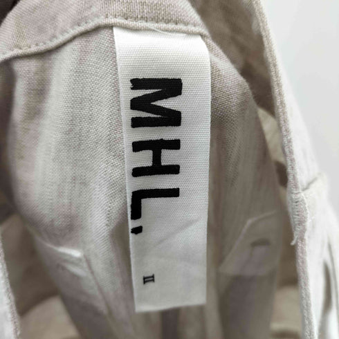 エムエイチエル MHL. シンチバック ボタンフライ リネン パンツ レディース 2