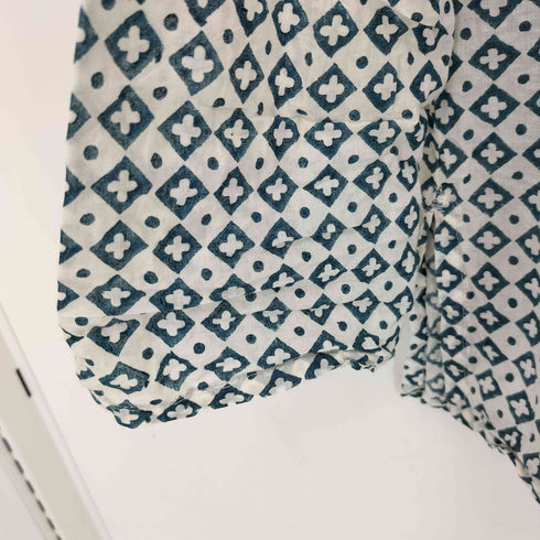 AUNLIE OLI INDIA製 総柄 コットン L/S シャツ メンズ JPN:1