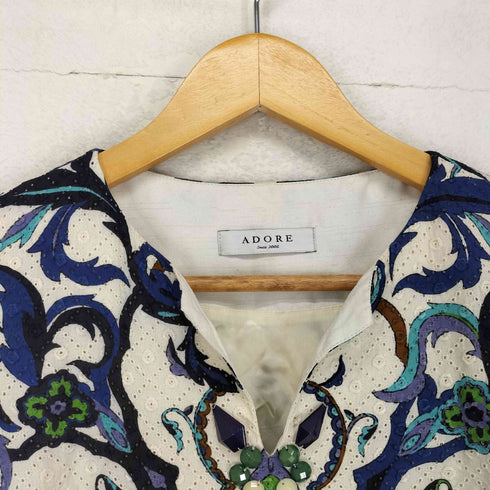 アドーア ADORE フロントビジュー装飾レースワンピース レディース 38