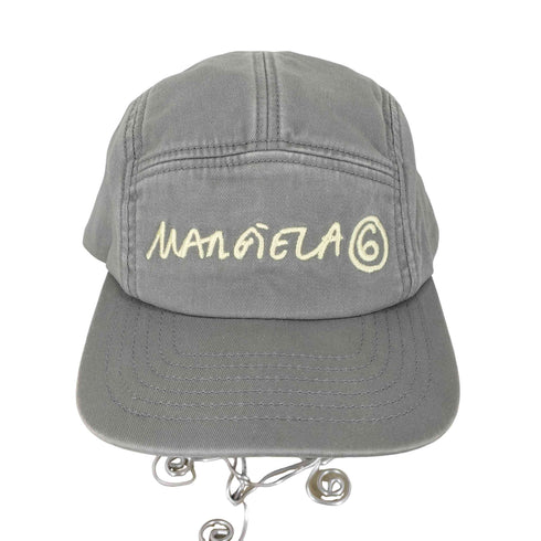 エムエムシックスメゾンマルジェラ MM6 Maison Margiela 22SS ロゴ刺繍キャンプキャップ レディース