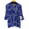 MADE IN USA PURE SILK 総柄 ノーカラー カーディガン レディース
