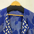 MADE IN USA PURE SILK 総柄 ノーカラー カーディガン レディース