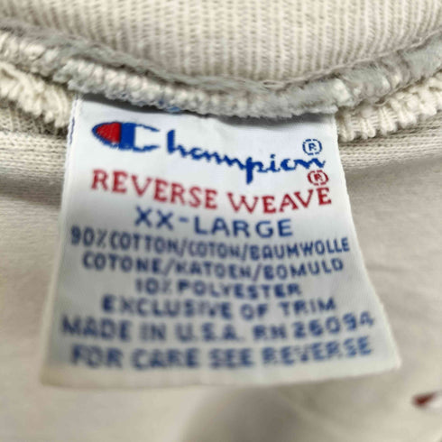 チャンピオン Champion 90S MADE IN USA 刺繍タグ REVERSE WEAVE リメイク クルーネックスウェット メンズ import:XXL