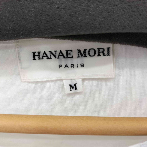 ハナエモリ HANAE MORI メッシュ切替 フラワープリント Tシャツ レディース JPN:M