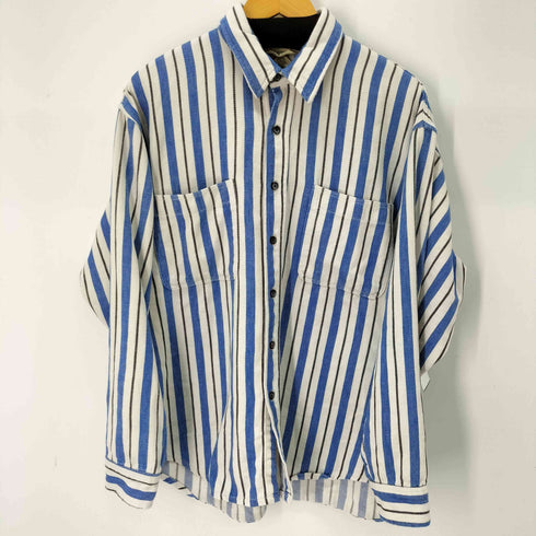 セントジョンズベイ STJOHNS BAY 70-80S MADE IN USA L/S ストライプシャツ メンズ import:XL