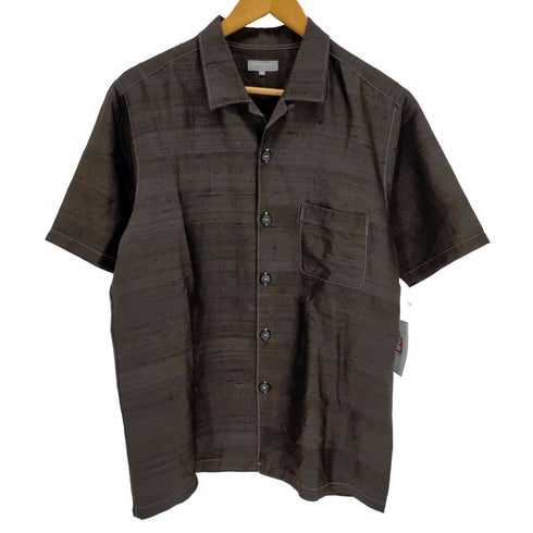 コムデギャルソンオム COMME des GARCONS HOMME AD2002 03SS 田中オム シルク100%製品染め S/S開襟シャツ メンズ JPN:M