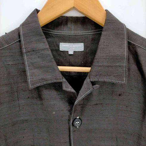 コムデギャルソンオム COMME des GARCONS HOMME AD2002 03SS 田中オム シルク100%製品染め S/S開襟シャツ メンズ JPN:M