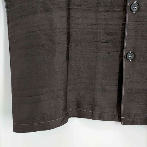 コムデギャルソンオム COMME des GARCONS HOMME AD2002 03SS 田中オム シルク100%製品染め S/S開襟シャツ メンズ JPN:M