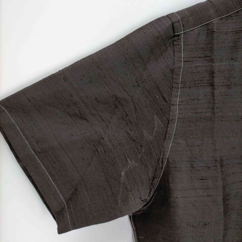 コムデギャルソンオム COMME des GARCONS HOMME AD2002 03SS 田中オム シルク100%製品染め S/S開襟シャツ メンズ JPN:M