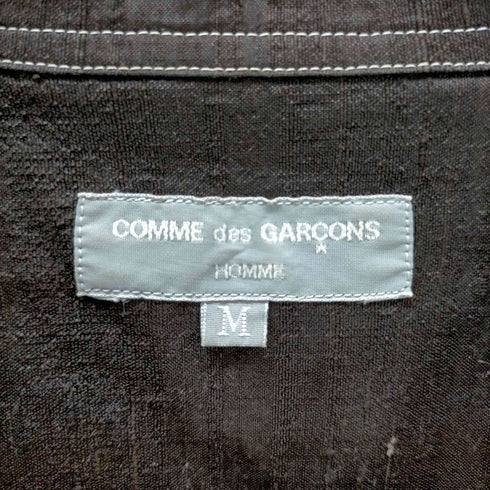 コムデギャルソンオム COMME des GARCONS HOMME AD2002 03SS 田中オム シルク100%製品染め S/S開襟シャツ メンズ JPN:M