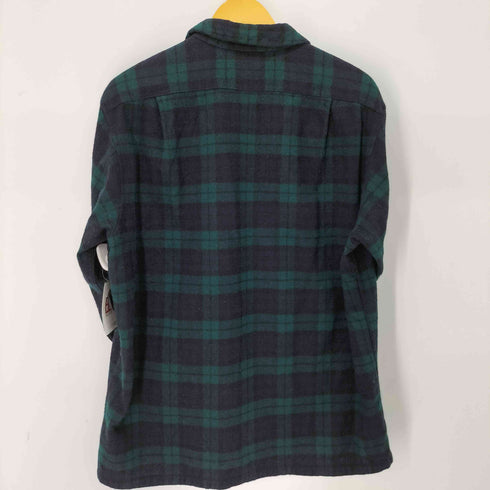 ペンドルトン PENDLETON 70S MADE IN USA ブラックウォッチ L/S オープンカラーシャツ メンズ import:XL