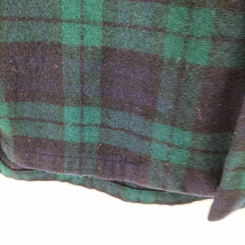 ペンドルトン PENDLETON 70S MADE IN USA ブラックウォッチ L/S オープンカラーシャツ メンズ import:XL
