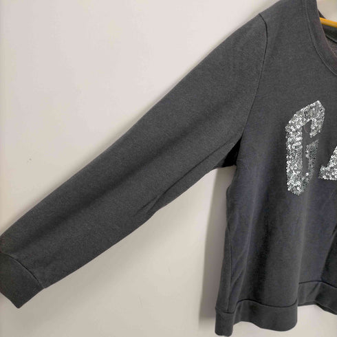 ギャップ Gap スパンコールロゴワイドクロップドスウェットプルオーバー レディース JPN:XL