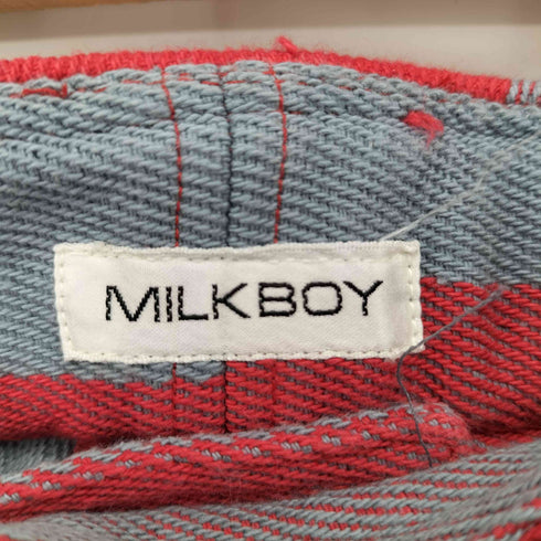 ミルクボーイ MILKBOY ブロックチェック カーゴパンツ メンズ