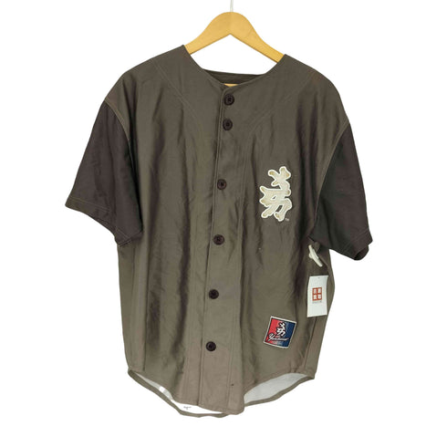 00S MLBチームロゴ 漢字 ベースボールシャツ メンズ import:L