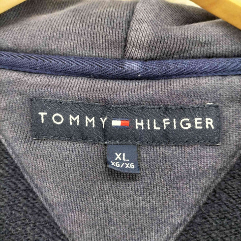 トミーヒルフィガー TOMMY HILFIGER バックロゴ刺繍 ジップアップパーカー メンズ import:XL