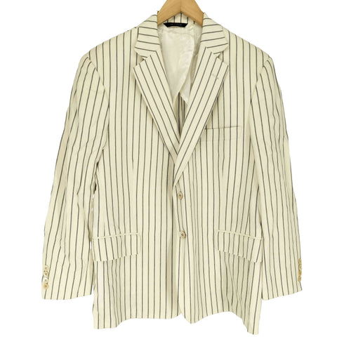 ブルックスブラザーズ BROOKS BROTHERS コットンリネン ストライプテーラードジャケット メンズ 42S