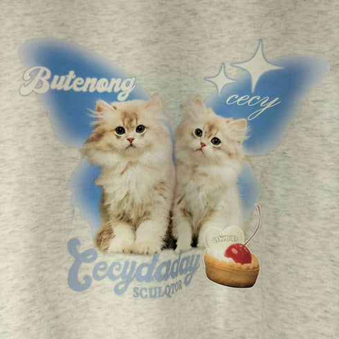 BURLESQUE キャットプリント L/S トレーナ レディース FREE