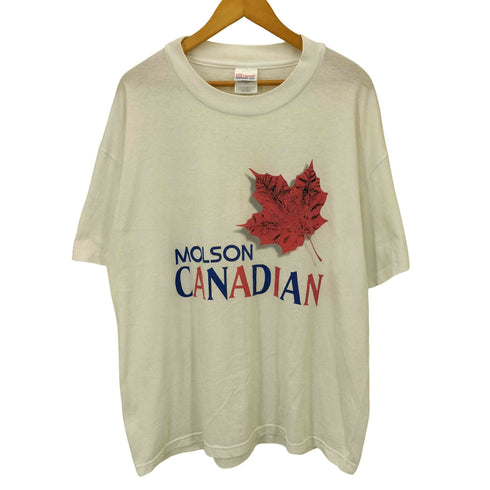 90S Hanes 50/50 ボディ MOLSON CANADA プリント S/S Tシャツ シングルステッチ メンズ import:XL