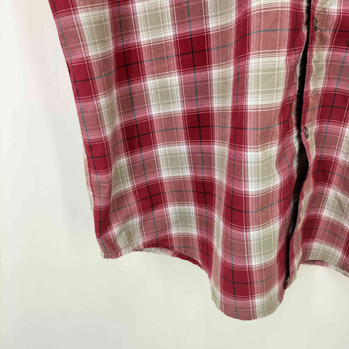 マゼラン magellan LOOSE FIT 裏地メッシュ スナップボタン チェック フィッシングシャツ メンズ import:L