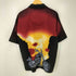 ノーバウンダリーズ no boundaries 90‐00S 韓国製 バイク プリント ポリ S/S シャツ メンズ import:M