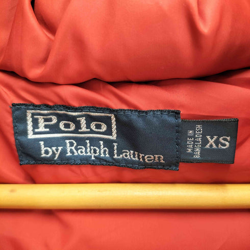 ポロバイラルフローレン Polo by RALPH LAUREN ポニー刺繍 フード裏 ブラックウォッチ チェック ジップアップ ダウンベスト メンズ LL