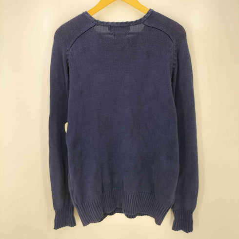 ポロバイラルフローレン Polo by RALPH LAUREN 90S ポニー刺繍 コットン ラグラン クルーネック ニット メンズ import:L