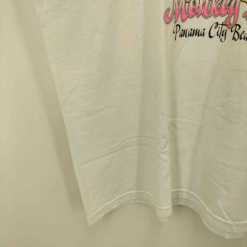 00S GILDAN ボディ Fight Like a Girl Monkey Shack ピンクリボン アニマル プリント S/S Tシャツ メンズ import:XL