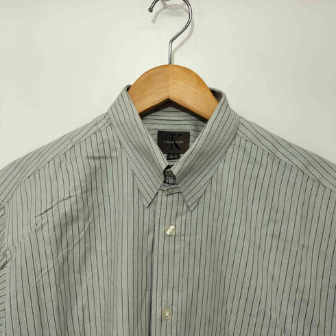 シーケーカルバンクライン ck Calvin Klein ストライプシャツ メンズ 38-M