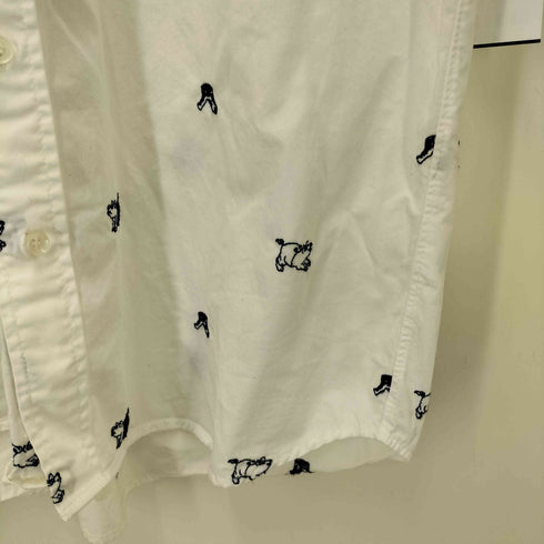 スタジオダルチザン STUDIO DARTISAN アニマル 刺繍 ボタンダウン S/S シャツ メンズ JPN:L