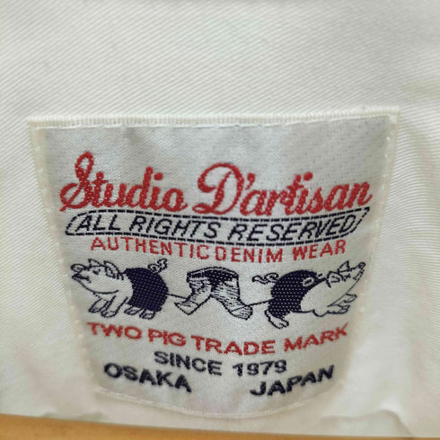 スタジオダルチザン STUDIO DARTISAN アニマル 刺繍 ボタンダウン S/S シャツ メンズ JPN:L