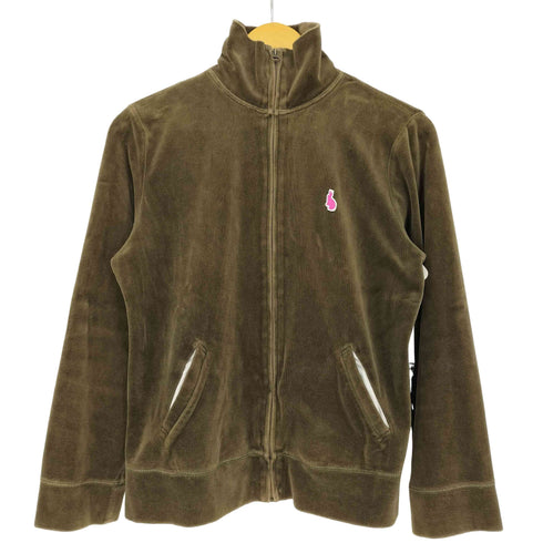 ポールスミス Paul Smith PINK ワンポイント ベロア トラックジャケット ジャージ レディース import:XL