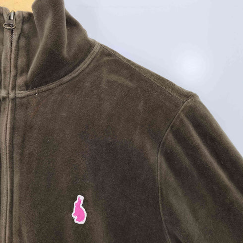 ポールスミス Paul Smith PINK ワンポイント ベロア トラックジャケット ジャージ レディース import:XL