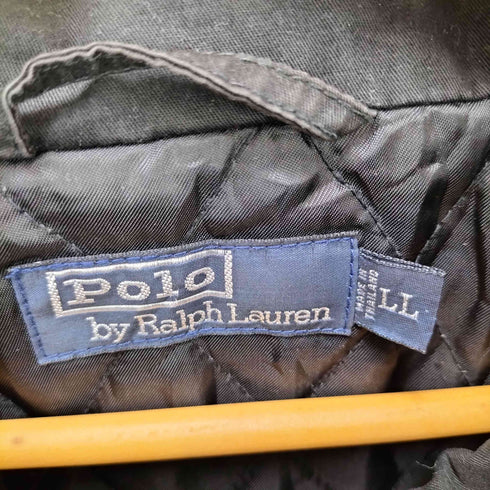 ポロバイラルフローレン Polo by RALPH LAUREN 90S 裏地キルティング ハイネック ダブルジップ 比翼 サファリ ハンティング ジャケット メンズ LL
