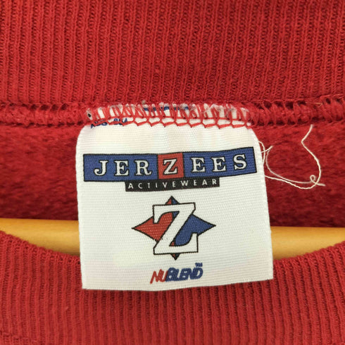 90-00S メキシコ製 JERZEES ボディ EMERSON ATHLETICS プリント クルーネック スウェット メンズ import:XL