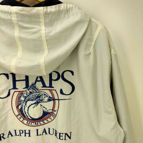 チャップスラルフローレン CHAPS RALPH LAUREN 80S バック ロゴ フィッシュ エンブレム 刺繍 ナイロン マウンテンパーカー ジャケット メンズ import:M