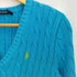 ラルフローレンスポーツ RALPH LAUREN SPORT ポニー刺繍 Vネック コットン ケーブルニット レディース import:S