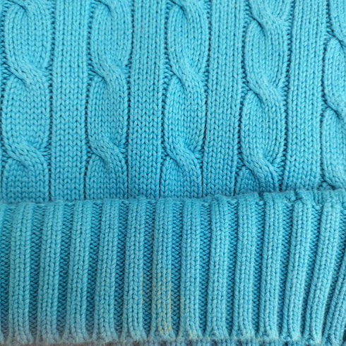 ラルフローレンスポーツ RALPH LAUREN SPORT ポニー刺繍 Vネック コットン ケーブルニット レディース import:S