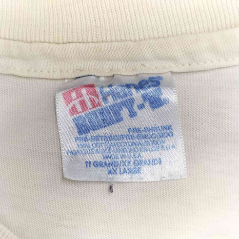 ヘインズ Hanes 90S ©1993 USA製 プリント クルーネックTシャツ 裾袖シングル メンズ JPN:XXL