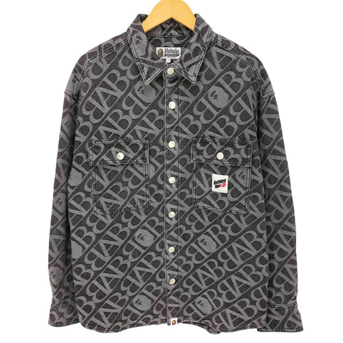 アベイシングエイプ A BATHING APE 23AW DENIM MONOGRAM METAL ONEPOINT SHIRT メンズ JPN:M