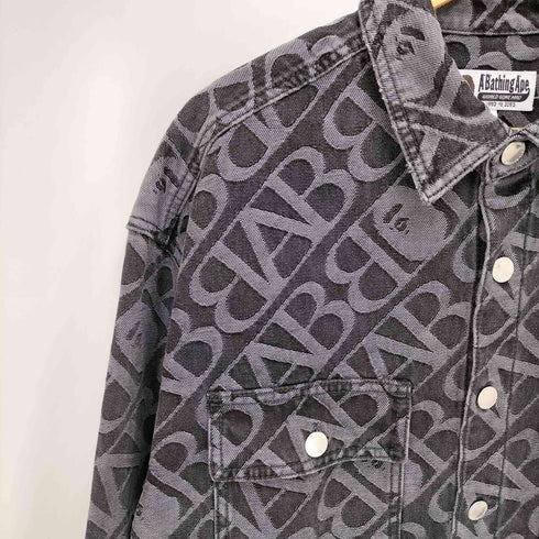 アベイシングエイプ A BATHING APE 23AW DENIM MONOGRAM METAL ONEPOINT SHIRT メンズ JPN:M