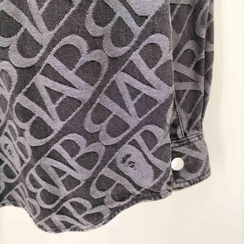 アベイシングエイプ A BATHING APE 23AW DENIM MONOGRAM METAL ONEPOINT SHIRT メンズ JPN:M