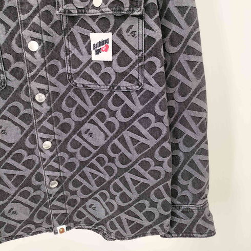 アベイシングエイプ A BATHING APE 23AW DENIM MONOGRAM METAL ONEPOINT SHIRT メンズ JPN:M