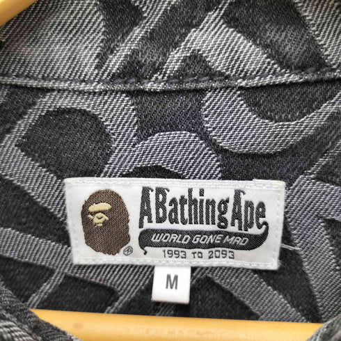アベイシングエイプ A BATHING APE 23AW DENIM MONOGRAM METAL ONEPOINT SHIRT メンズ JPN:M